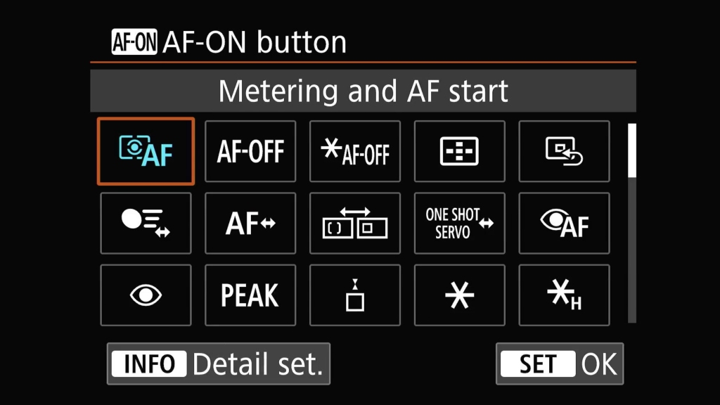 Metering and AF Start